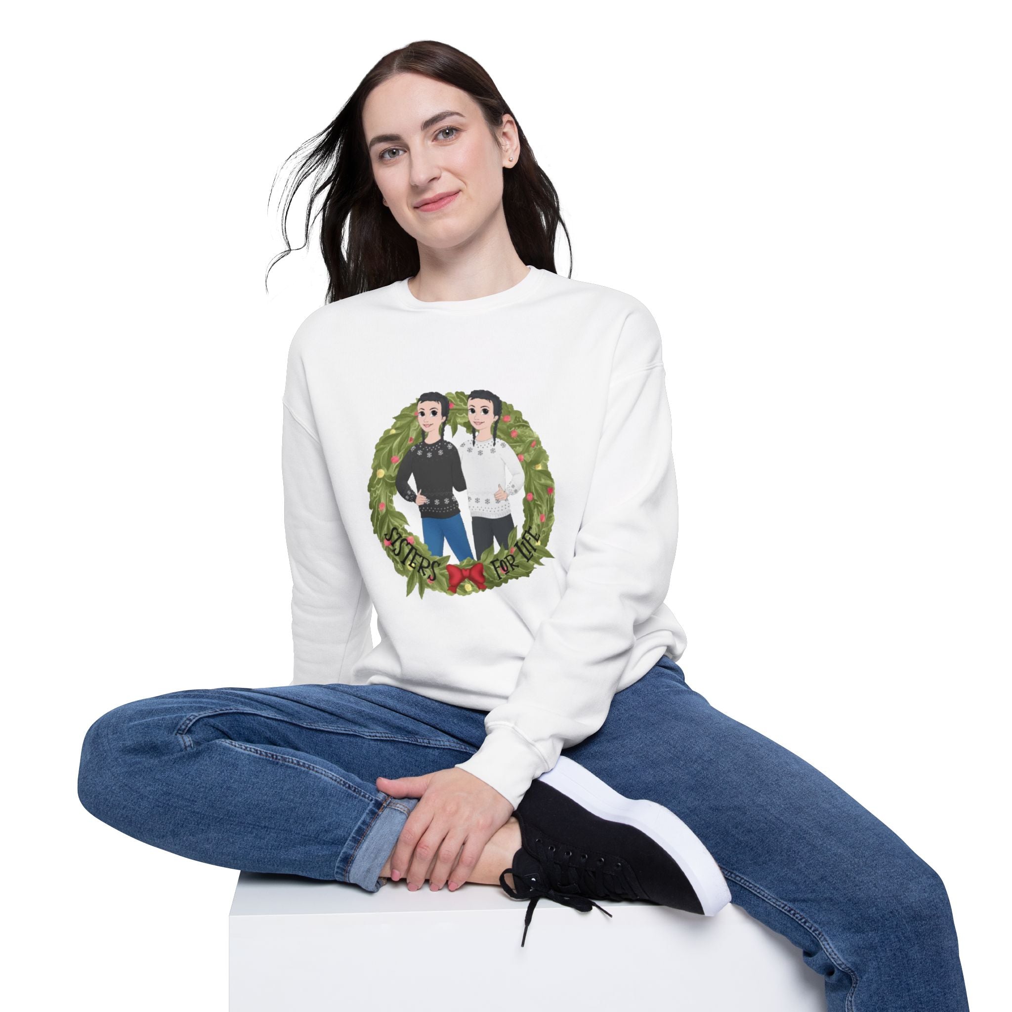 Besties Christmas Forever | Unisex Drop Shoulder Sweatshirt